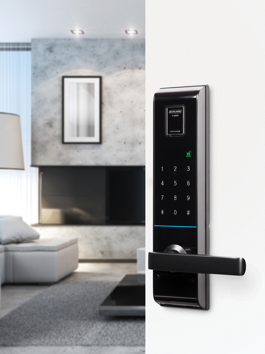 Schlage SDL-6800FYS Digital Smart Lock With Fingerprint, PIN Code, Card Key & Manual Key
