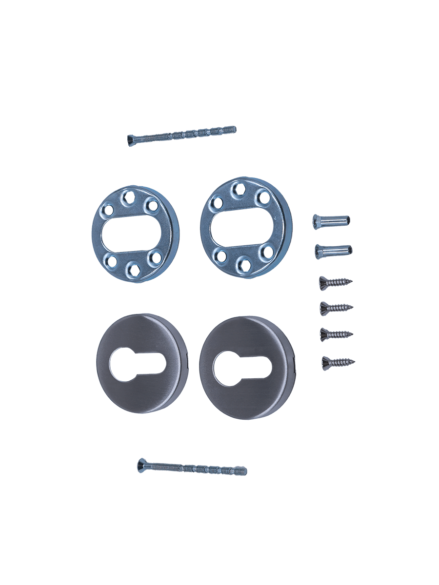 Briton 4213.8.SS Euro Cylinder Escutcheon 52mm Diameter 8mm Rose, Stainless Steel Grade 304