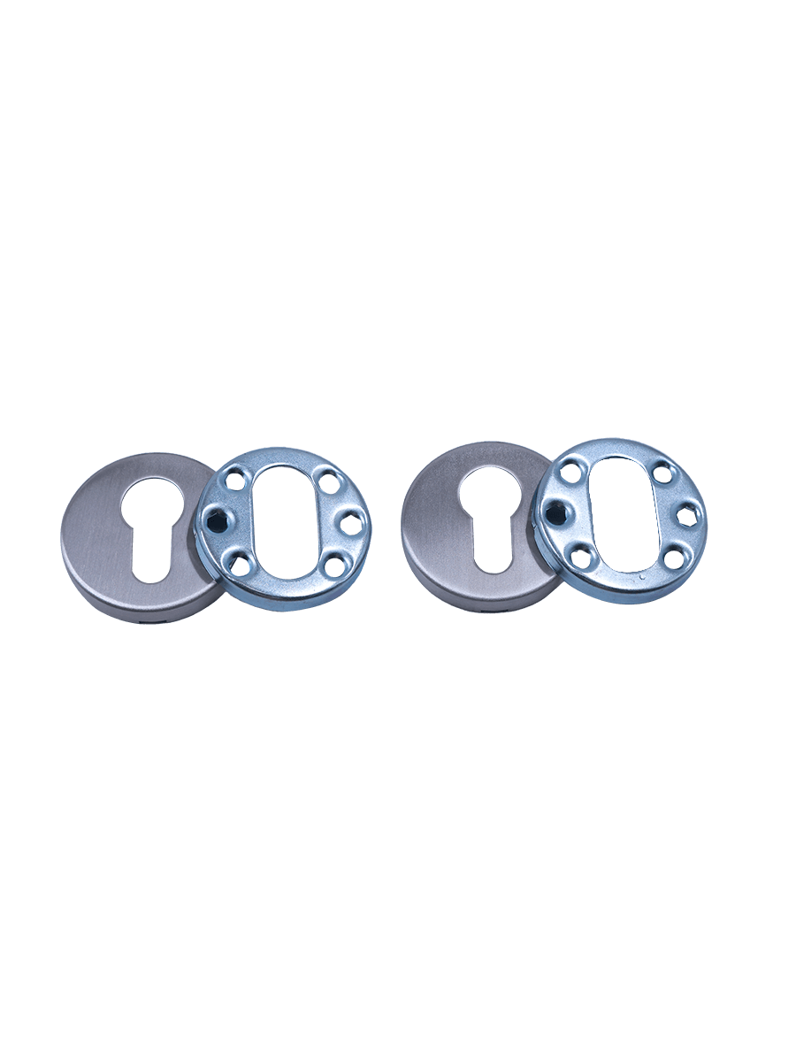 Briton 4213.8.SS Euro Cylinder Escutcheon 52mm Diameter 8mm Rose, Stainless Steel Grade 304