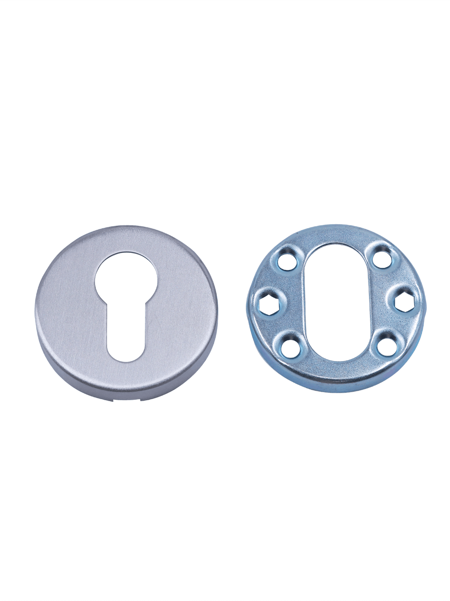 Briton 4213.8.SS Euro Cylinder Escutcheon 52mm Diameter 8mm Rose, Stainless Steel Grade 304