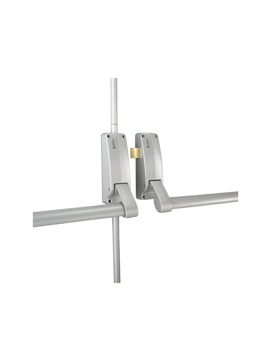 Briton 377.R.SE Push Bar - Double Rebated Door Panic Set R/H comprises of 376, 378.R & 378DDS