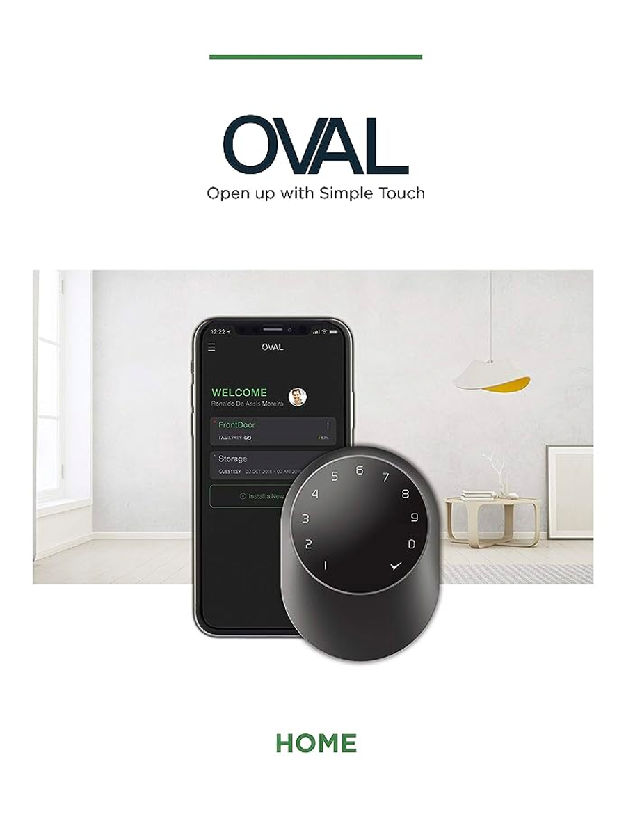 OVAL-IG720B/S/G Oval Bluetooth Digital Door Lock Works With Smartphone Key And Mobile App