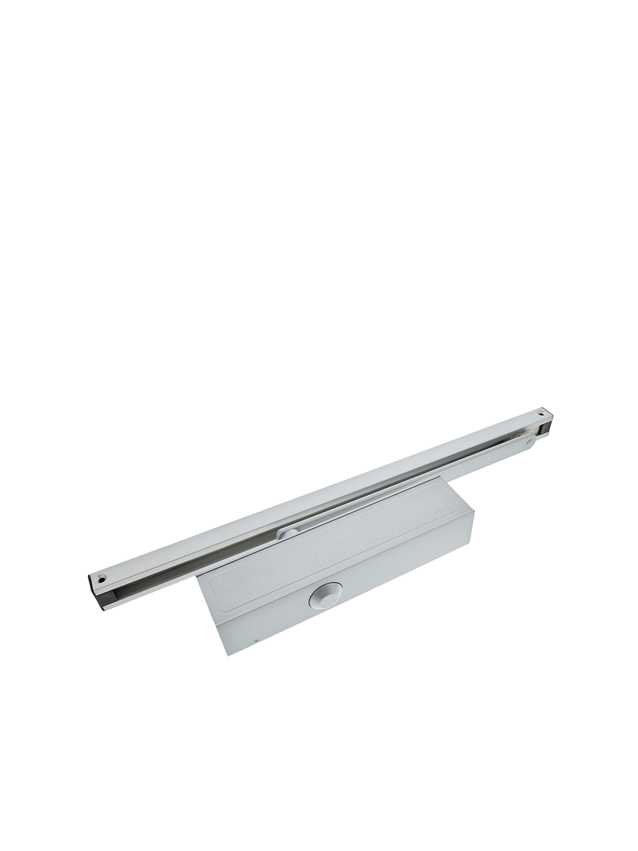 Briton 1130B.T.H. SES Track Arm Door Closer with spring adjustable size EN 2-4 with backcheck, Clip-on Cover, Hold Open SES