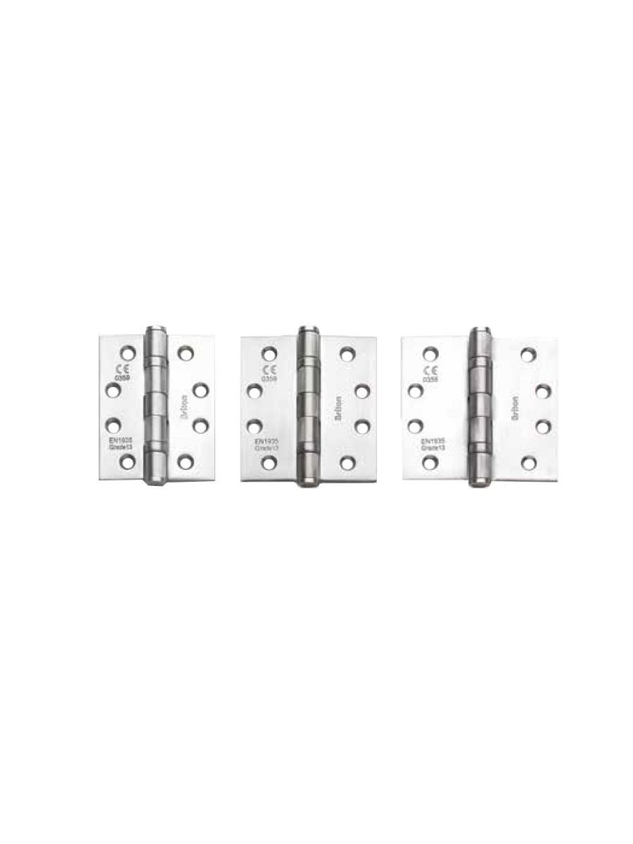 Briton 4801.SS Hinge, CE - 102 x 76 x 3mm - Stainless Steel Grade 304 with M6 Metal Screw