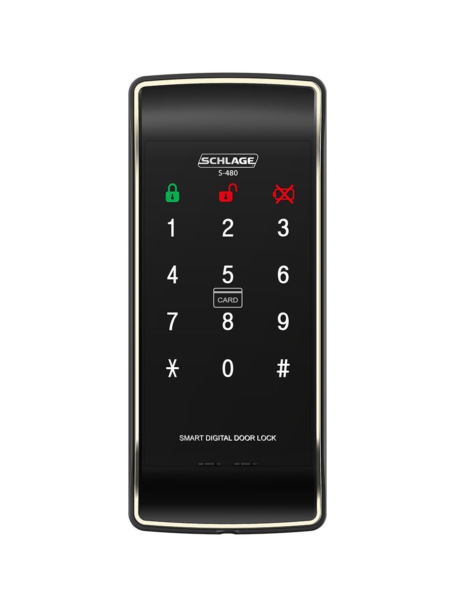 Schlage SDL-480S Digital Rim Lock With PIN Code & Card Key