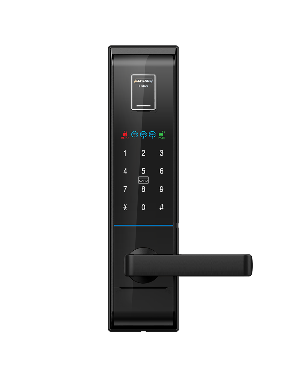 Schlage SDL-6800FYS Digital Smart Lock With Fingerprint, PIN Code, Card Key & Manual Key